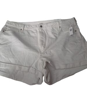 Old Navy White Women's Cuffed Denim Shorts